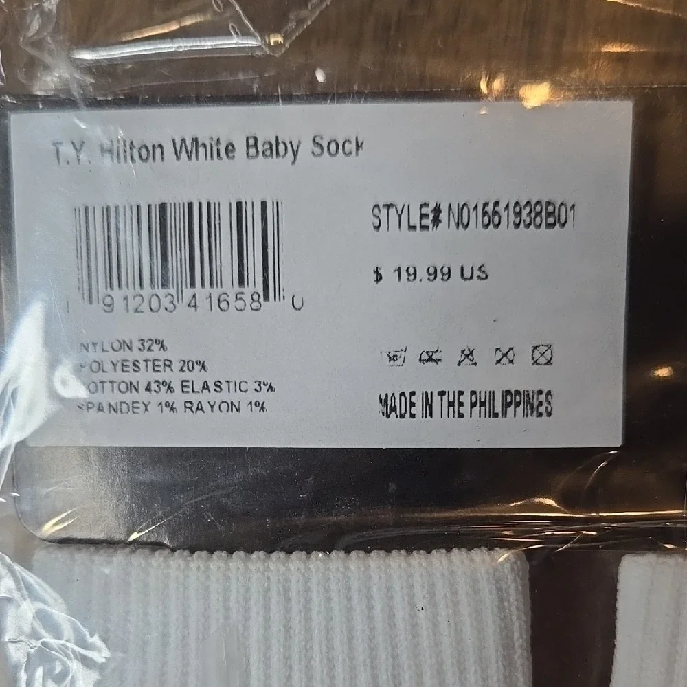 T.Y. Hilton Baby Socks Set, 3 Pairs, 0-12 Months, New‎ Sealed